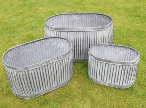 3er set pflanzgefäße aus - set,