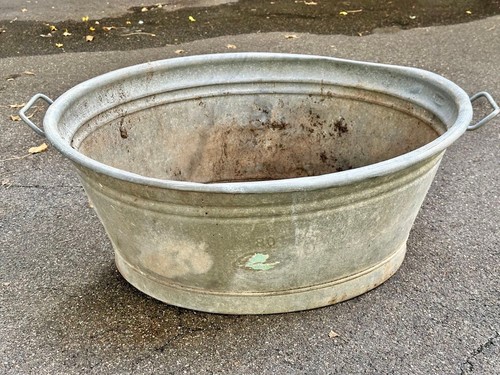 Zinkwanne groß antik - zinkwanne,