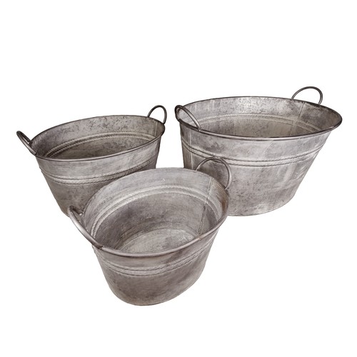 Zinkwanne oval 3er set - zinkwanne,