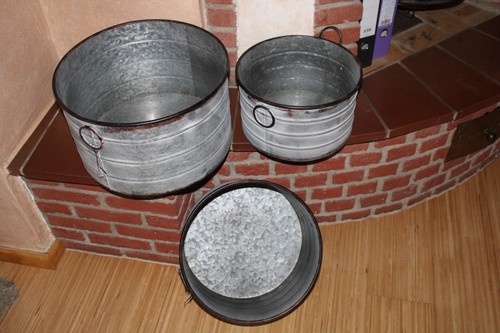 Zinkwanne rund mit runden - zinkwanne,