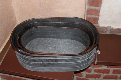Zinkwanne oval mit runden - zinkwanne,